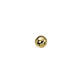 Smooth Round Seamed Bead 3mm with 0.8mm Hole - Gold Plated