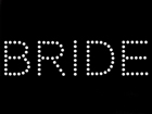 Rhinestone Biz Hot Fix Crystal Transfer Motif - Bride - Arial Font