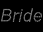Rhinestone Biz Hot Fix Crystal Transfer Motif - Bride - Arial Mixed Font