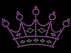 Rhinestone Biz Hot Fix Crystal Transfer Motif - Crown in Light Pink and Clear