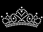 Rhinestone Biz Hot Fix Crystal Transfer Motif - Crown 3.5 x 2.0 Inches