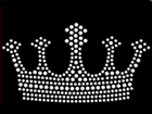 Rhinestone Biz Hot Fix Crystal Transfer Motif - Crown 5.0 x 2.75 Inches