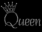 Rhinestone Biz Hot Fix Crystal Transfer Motif - Queen Script with Crown