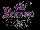 Rhinestone Biz Hot Fix Crystal Transfer Motif - Princess with Crown and Font Fill