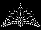 Rhinestone Biz Hot Fix Crystal Transfer Motif - Tiarra 3.75 x 2.75 Inches