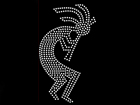 Rhinestone Biz Hot Fix Crystal Transfer Motif - Kokopelli Figure
