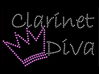 Rhinestone Biz Hot Fix Crystal Transfer Motif - Clarinet Diva