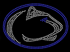 Rhinestone Biz Hot Fix Crystal Transfer Motif - Penn State Classic Lion Logo