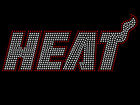 Rhinestone Biz Hot Fix Crystal Transfer Motif - Miami Heat Logo
