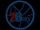 Rhinestone Biz Hot Fix Crystal Transfer Motif - Philadelphia 76ers Logo