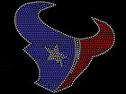 Rhinestone Biz Hot Fix Crystal Transfer Motif - Houston Texans Logo