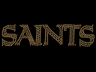 Rhinestone Biz Hot Fix Crystal Transfer Motif - New Orleans Saints Logo