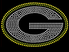 Rhinestone Biz Hot Fix Crystal Transfer Motif - Green Bay Packers Logo