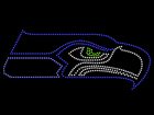 Rhinestone Biz Hot Fix Crystal Transfer Motif - Seattle Seahawks Logo