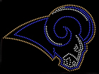 Rhinestone Biz Hot Fix Crystal Transfer Motif - St. Louis Rams Logo