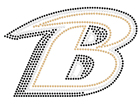Rhinestone Biz Hot Fix Crystal Transfer Motif - Baltimore Ravens Logo