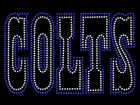 Rhinestone Biz Hot Fix Crystal Transfer Motif - Indianapolis Colts Logo