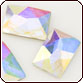 Swarovski Crystal - Flat Back Cosmic Rectangle (S2520) 10x8mm Crystal AB