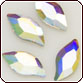 Swarovski Crystal - Diamond Leaf (S2979) 10x5mm Crystal AB