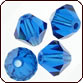 Swarovski 5301 Bicone Beads 6mm Capri Blue