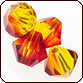 Swarovski 5301 Bicone Beads 6mm Fire Opal