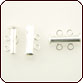 Slide Lock Clasp 2 Strand 15x10mm - Silver Plated