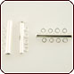 Slide Lock Clasp 4 Strand 26x10mm - Silver Plated
