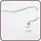Hook Earwire 25mm with 2mm Ball - Silver Plated
