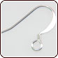 Hook Earwire 18mm with 2mm Coil - Silver Plated