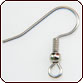 Hook Earwire 18mm with 2mm Coil - Silver Plated