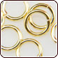 Jump Ring 18 Gauge 6.5mm - Gold Plated Brass