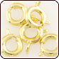 Springring Round Clasp 6mm - Gold Plated Brass