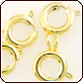 Springring Round Clasp 7mm - Gold Plated Brass