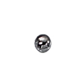 Smooth Round Seamed Bead 2mm with 0.8mm Hole - Gun Metal