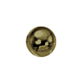 Smooth Round Seamed Bead 3mm with 0.8mm Hole - Antique Brass