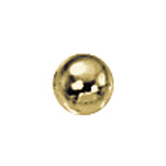 Smooth Round Seamed Bead 3mm with 0.8mm Hole - Gold Plated