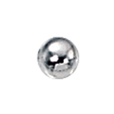 Smooth Round Seamed Bead 3mm with 0.8mm Hole - Silver Plated