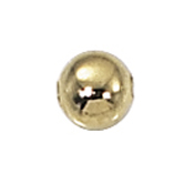 Smooth Round Seamed Bead 4mm with 1mm Hole - Gold