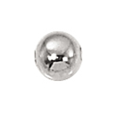Smooth Round Seamed Bead 4mm with 1mm Hole - Sterling Silver