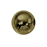 Smooth Round Seamed Bead 5mm with 1.8mm Hole - Antique Brass