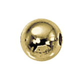 Smooth Round Seamed Bead 5mm with 1.8mm Hole - Gold