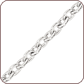 Unfinished (Bulk) Base Metal Filled Cable Chain - Silver Plated