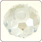 Click here to view larger image SWAROVSKI® ELEMENTS 5040 Faceted Rondelle (Briolette) Beads 8mm Crystal Moonlight