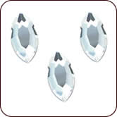 Click here to view larger image Swarovski Crystal - Flat Back Rhinestone Navette (S2200) 8x4mm Crystal