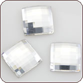 Swarovski Crystal - Flat Back Rhinestone Chessboard Square (S2493) 12mm Crystal