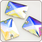 Swarovski Crystal - Sew On Rhinestone Rectangle (3250) 18x13mm Crystal AB