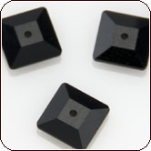 CRYSTALLIZED™ - Swarovski Elements - Square Lochrose Rhinestone (3400) 8mm Jet