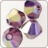 SWAROVSKI® ELEMENTS 5301/5328 Bicone Beads 4mm Amethyst AB