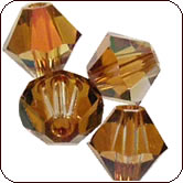 SWAROVSKI® ELEMENTS 5301/5328 Bicone Beads 6mm Crystal Copper