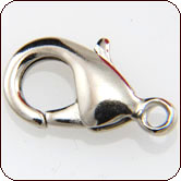 Lobster Claw Clasp 15x8 mm - Nickel Plated Brass